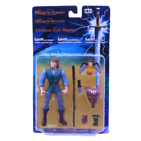 Garrett Actionfigur – Quest for Camelot (Hasbro 1998) OVP mit Ayden & Kampfstab